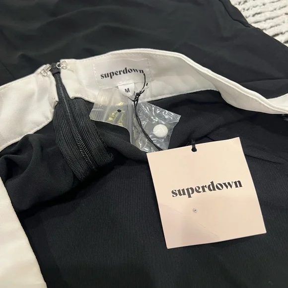Superdown Black and White Mini Dress - Picture 6 of 7